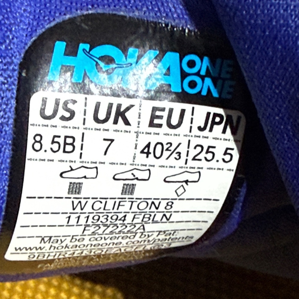 ❌SOLD❌ HOKA Clifton 8 Women’s 8.5B Running Shoes Coral Blue Cushioned Trainer - Picture 9 of 9